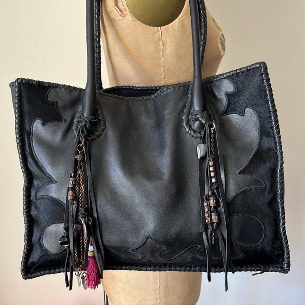 Vintage Simone Camille Genuine Calf Hair & Leather Handbag - Picture 2 of 14